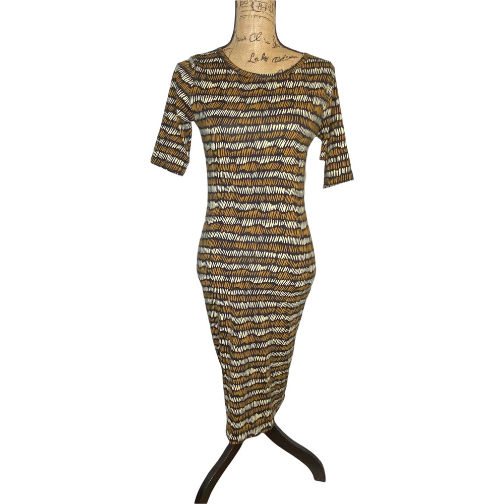Women's Lularoe Julia‎ Dress Size XS Multicolor Knee Length Stretch (1047)